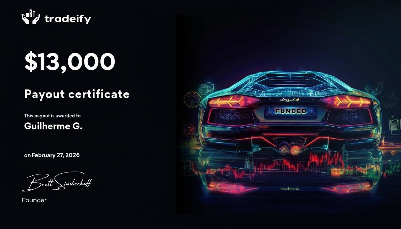 Certificat Tradeify $13,000 — February 27, 2026