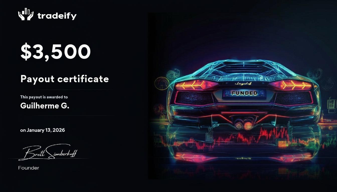 Certificat Tradeify $3,500 — January 13, 2026